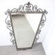 Ornamental wrought iron mirror MOKO Prague, Czechoslovakia, mid-20th century