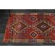 1970s Vintage Turkish Oushak Handmade Wool Cotton Orange Runner Rug 81x293