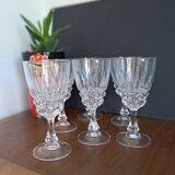 6 new crystal wine glasses from Arques, Pompadour model