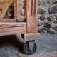 French antique work table in pitch pine – large workshop / draper's table, early 20th century