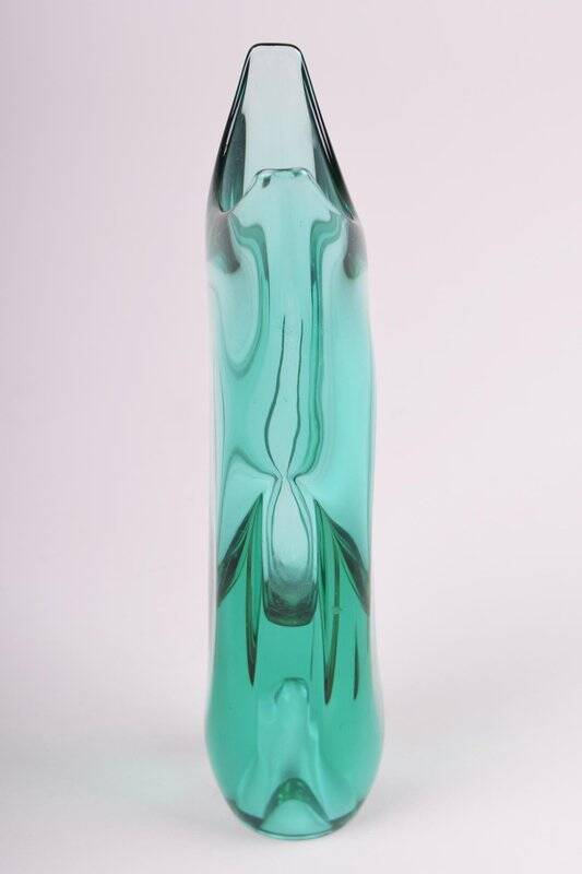 Mid-Century Vase in Thick Glass, Czech, 1950s