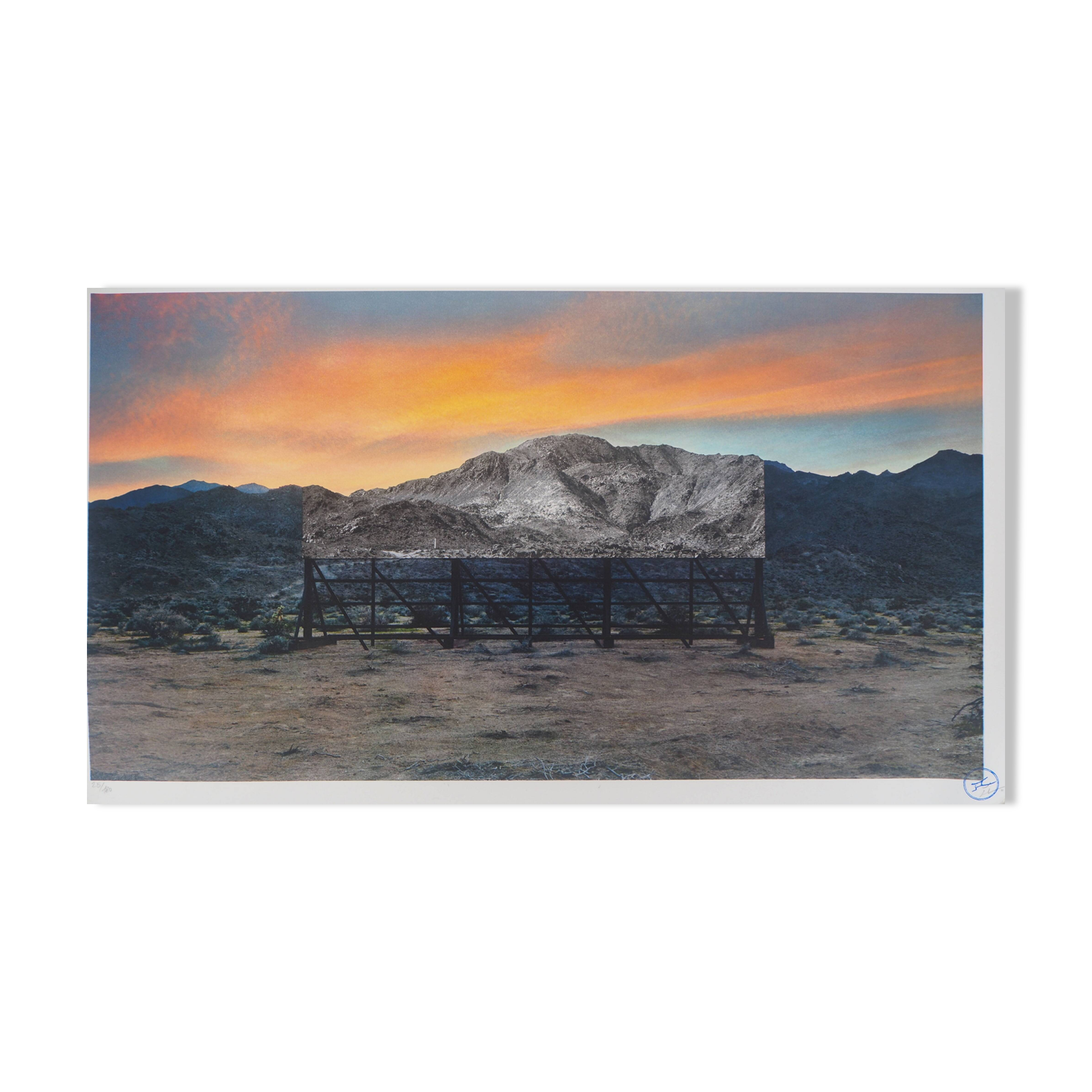 Original signed lithograph by JR: Death Valley, 2021