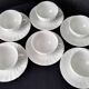 6 tea or coffee cups in Limoges porcelain by Bernardaud & Co.
