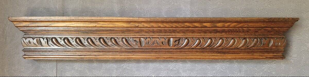Boiserie fronton relief sculpted ornamentation 19th century