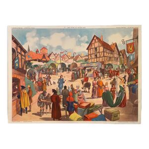 Affiche scolaire Foire au Moyen-Age