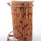 Vintage bamboo Tiki bar cocktail bar with 2 bar stools.
