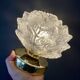 Vintage globe wall or ceiling light in molded glass in the shape of a flower