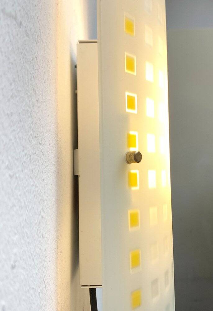 Vintage postmodern glass wall lamps from DIY Light, 1980s, set of 2.