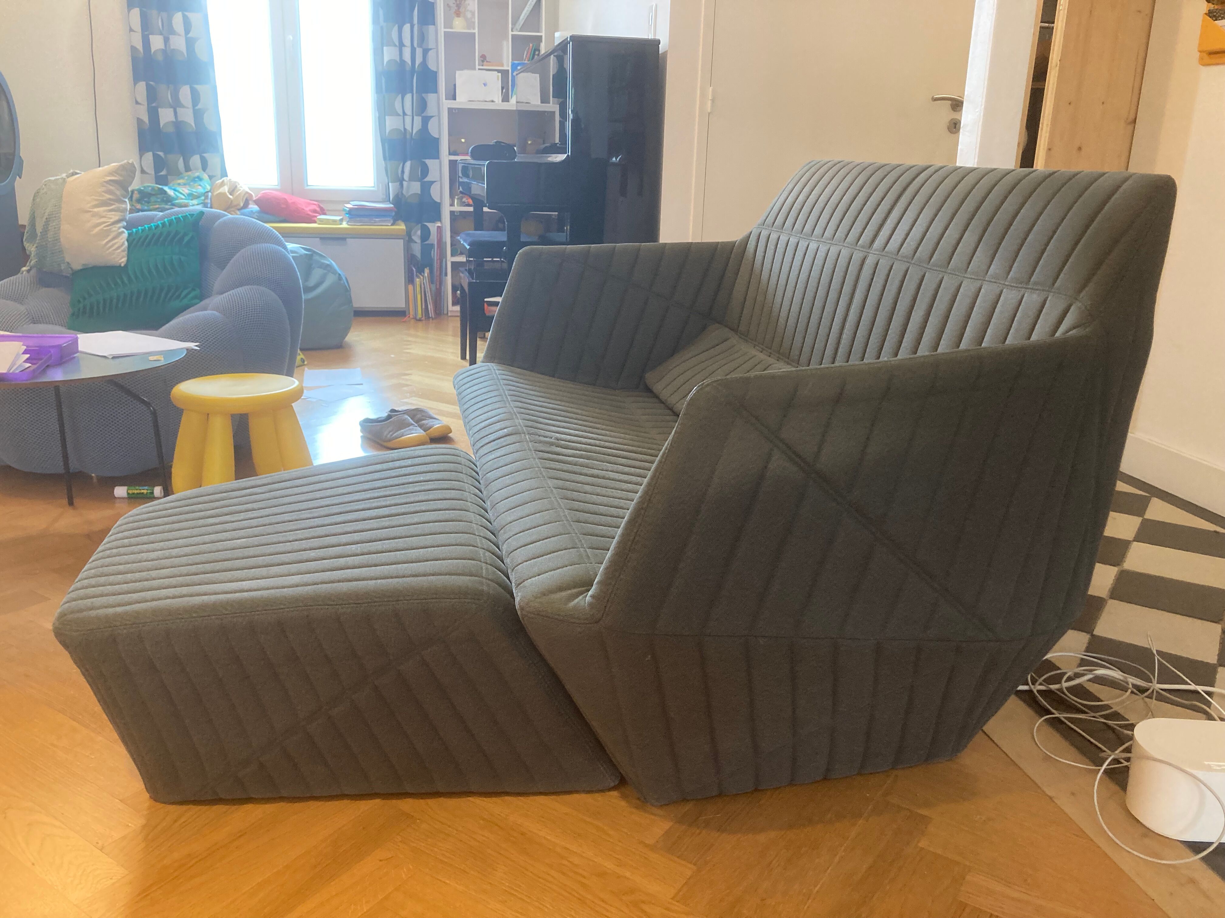 Sofa + Ottoman Facett by the Bouroullec brothers for Ligne Roset
