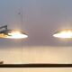 Space Age Boomerang table lamps by Luis Pérez de la Oliva for Fase, set of 2