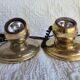 Pair of adjustable spot lamps in gold metal – Pierre Disderot Lighting, Paris