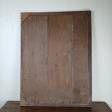 Ancien miroir de boiserie époque Napoléon III en bois a double patine