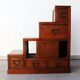 Meuble escaliers, en bois massif, mid century.