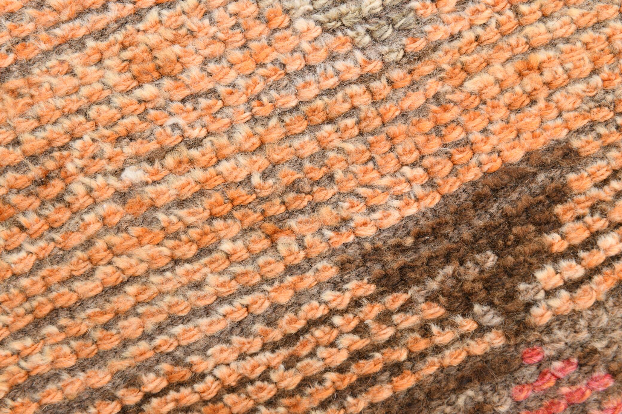 3x13 Orange Beige Vintage Runner Rug, 78x404Cm SK 6391