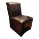 Brown leather armchair
