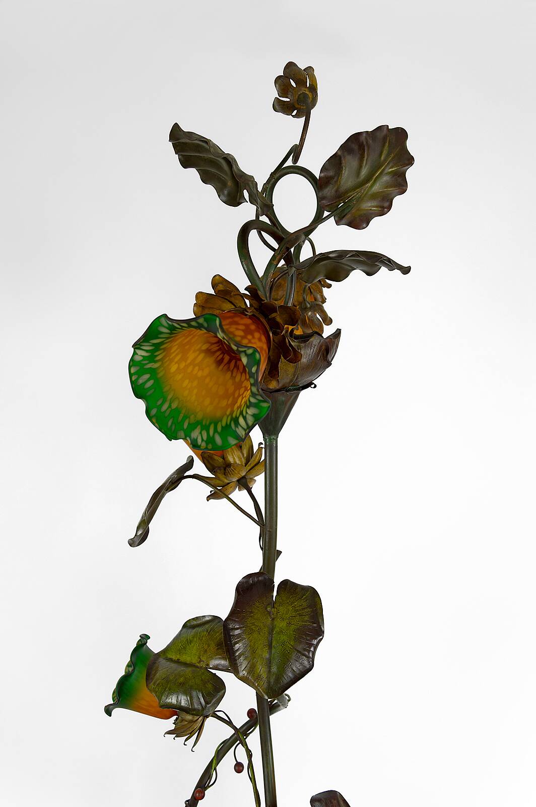 Japanese-style Heron floor lamp, Art Nouveau, France, circa 1900