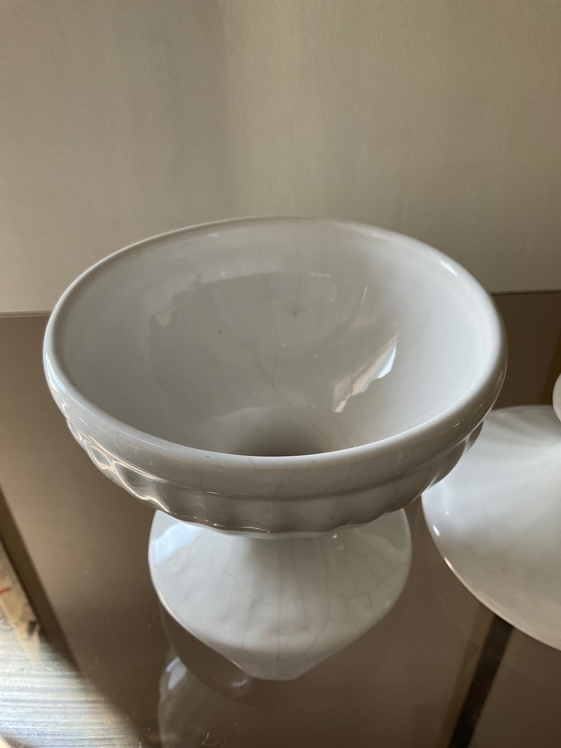 Vintage glazed ceramic candy box