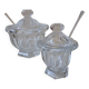 Set of a Harcourt Baccarat mustard and sugar bowl