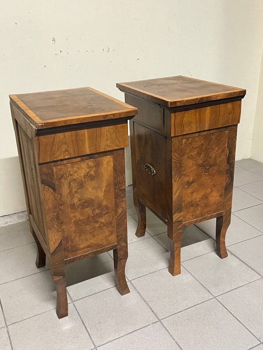 Comodini grandi Art Déco, Italia, anni '30, set di 2