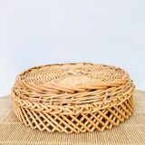Antique rattan core basket