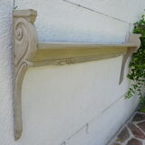 Shabby chic wall shelf in solid oak