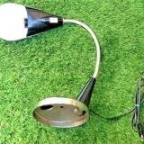 1970s table lamp articulated rod, swivel head chrome metal