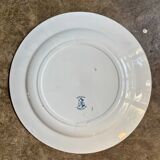 Round plate Léon Graves in ironstone, "Marie-Louise" service.