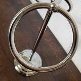 Chrome countertop towel rack