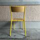 Chaise écolier vintage jaune