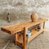 Old workbench XXL side table counter