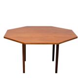 Teak octangle shaped dining table 1960s