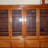 Two-body blond walnut library
