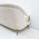 French of Mid-Century Sofa in Art Deco Style with Brass Details, 1950s