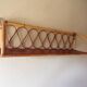 Étagère murale vintage bambou rotin et bois
