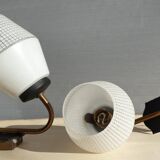 Pair of glass sconces, Arlus 1950