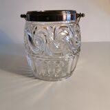 Baccarat crystal and silver metal ice bucket and bucket (signed Baccarat)