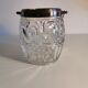 Crystal and silver-plated ice bucket and tray set by Baccarat (signed Baccarat)