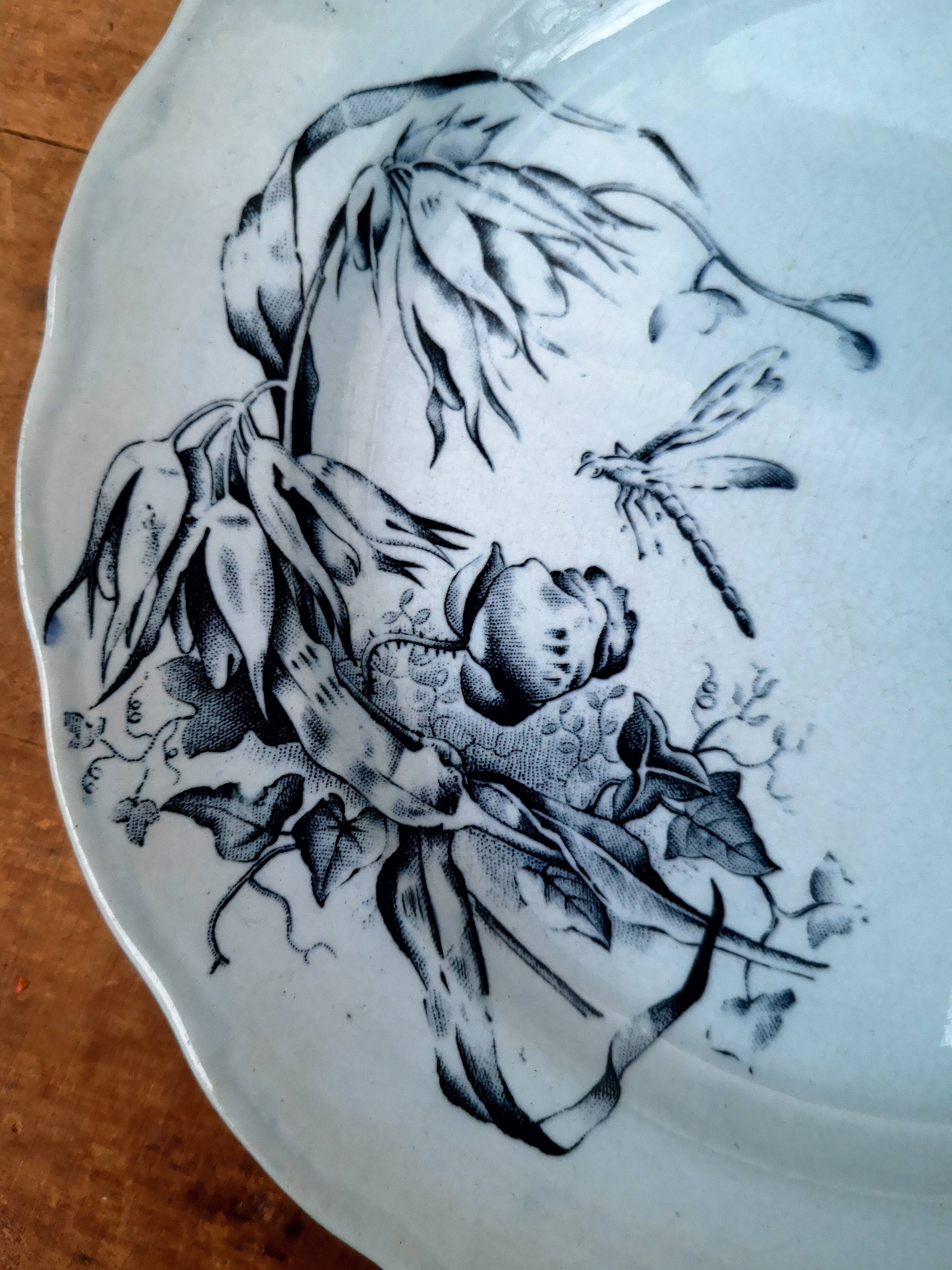 Very rare old ironstone plate