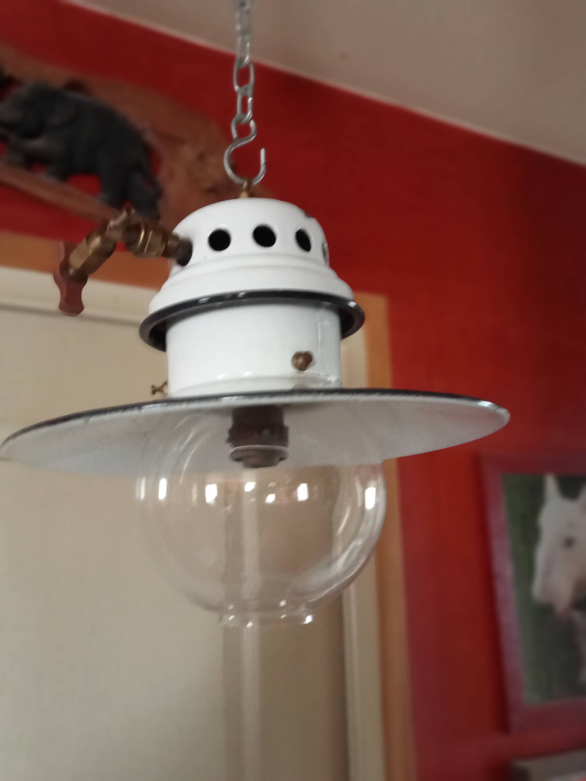 Old gas ceiling light