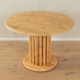 80s extendable Dining Table with wooden struts