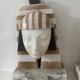 Art Deco "Egyptian Revival" pair of bookends in carved alabaster