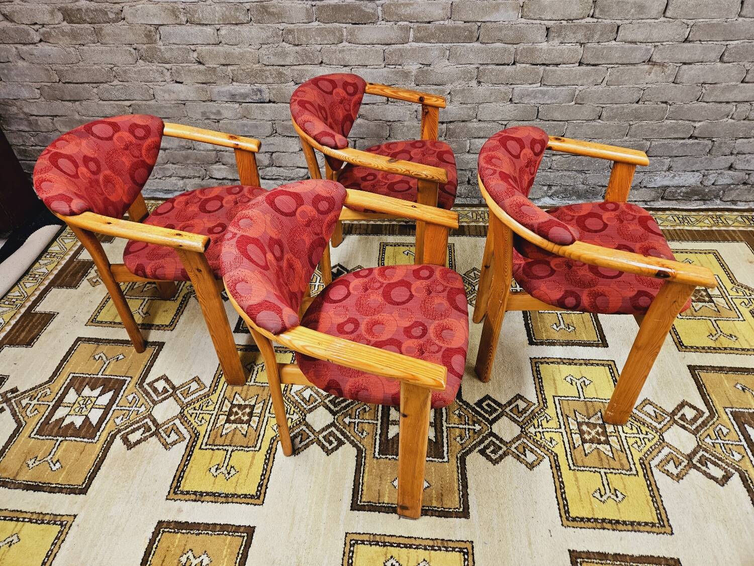 Set de 4 chaises en pin danois style Rainer Daumiller 1970