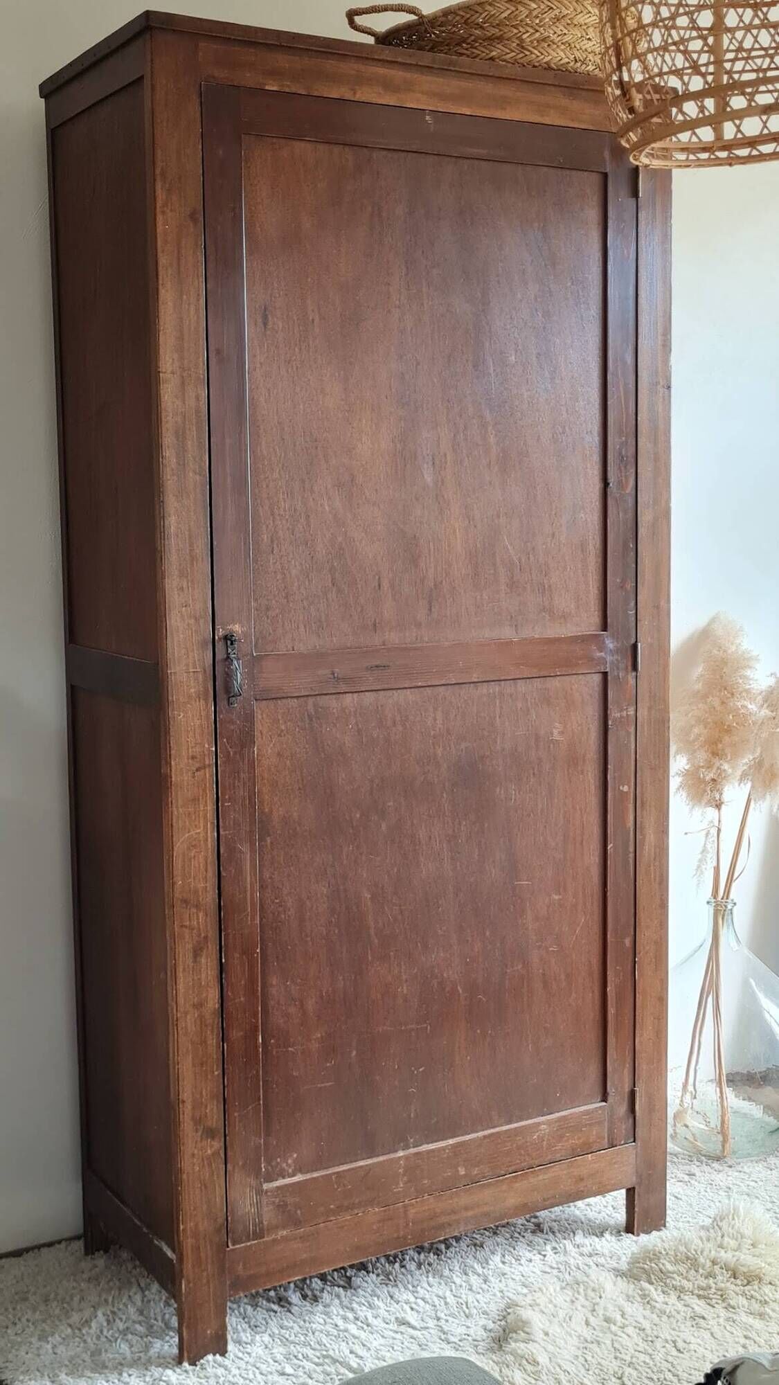 Antique Parisian wardrobe with one door.