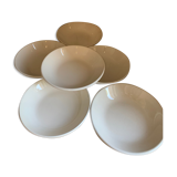 6 assiettes à soupe ancienne de sarreguemine digoin