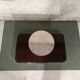 Vintage coffee table in smoked glass, chrome metal and wood décor 60s 70s