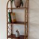 Étagère murale vintage en bambou et bois