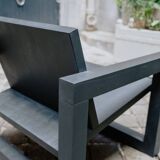 Fauteuil design bois noir