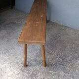 Bench 120 cm old solid wood with patina