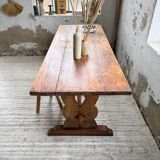 Monastery-style farmhouse table, pine, 210cm