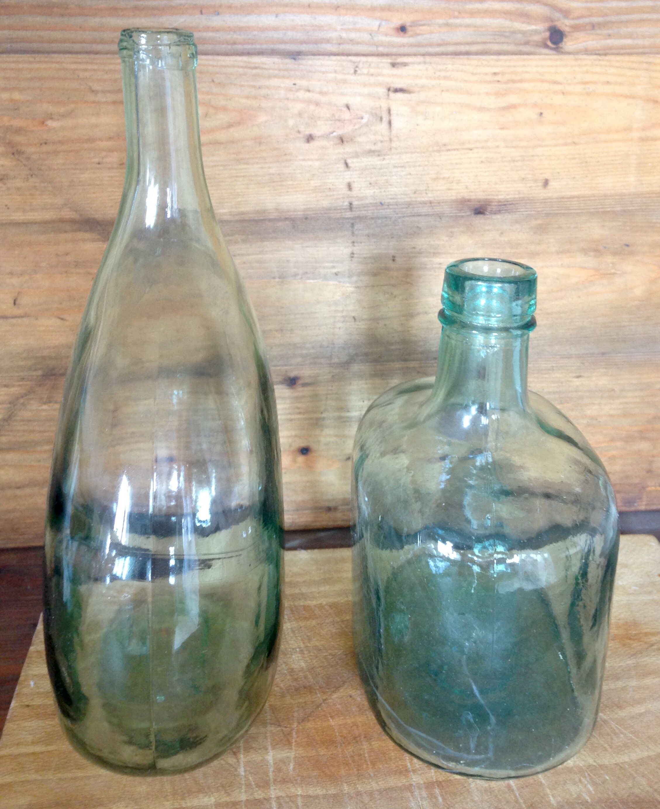 Demijohn 3,5L and bottle and bottle 2L